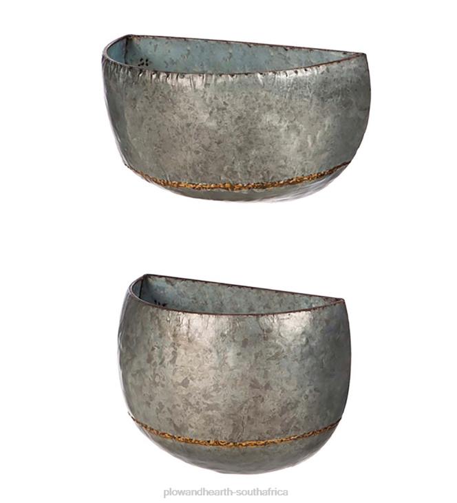 Houseware Plow & Hearth Galvanized Metal Wall Planters, Set of 2 NFLB2453