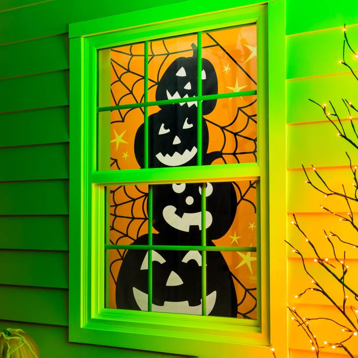 Houseware Plow & Hearth Halloween Window Shade Scene - Jack O' Lantern NFLB2412