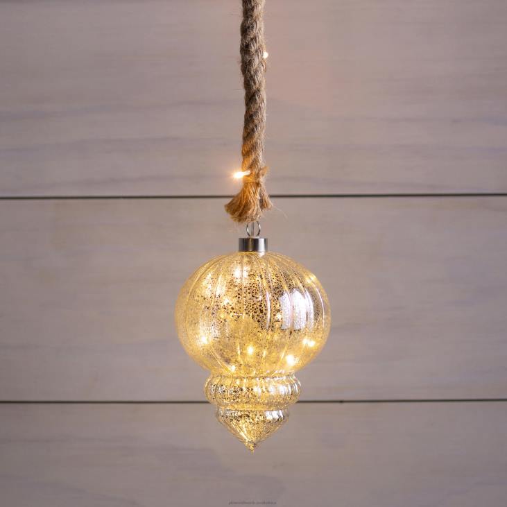 Houseware Plow & Hearth Hanging Glass Finial Ornament Light NFLB2323