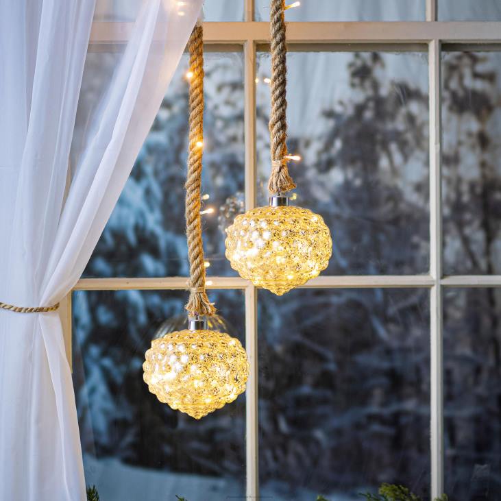 Houseware Plow & Hearth Hanging Glass Pineapple Ornament Light NFLB2324