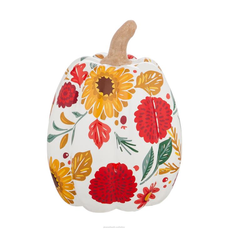 Houseware Plow & Hearth Indoor/Outdoor Printed Ceramic Pumpkins, Set of 3 NFLB2381