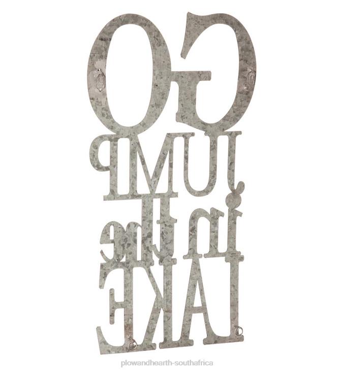 Houseware Plow & Hearth Jump in the Lake Galvanized Metal Sign NFLB2373