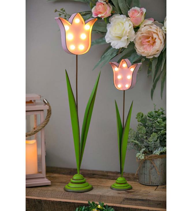 Houseware Plow & Hearth LED Tabletop Tulips, Set of 2 NFLB2416