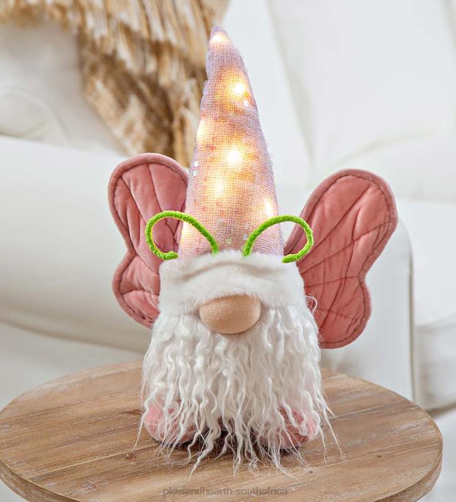 Houseware Plow & Hearth Lighted Butterfly Gnome Table Decor NFLB2413