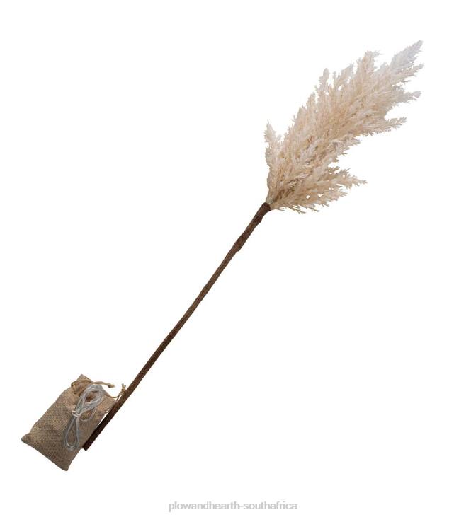 Houseware Plow & Hearth Lighted Faux Pampas Grass Branches, Set of 2 - Caramel NFLB2335