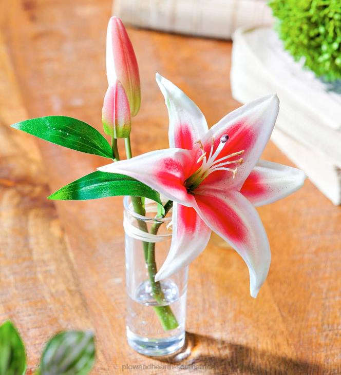 Houseware Plow & Hearth Looks Real Feels Real Stargazer Lilies, Set of 3 NFLB2361