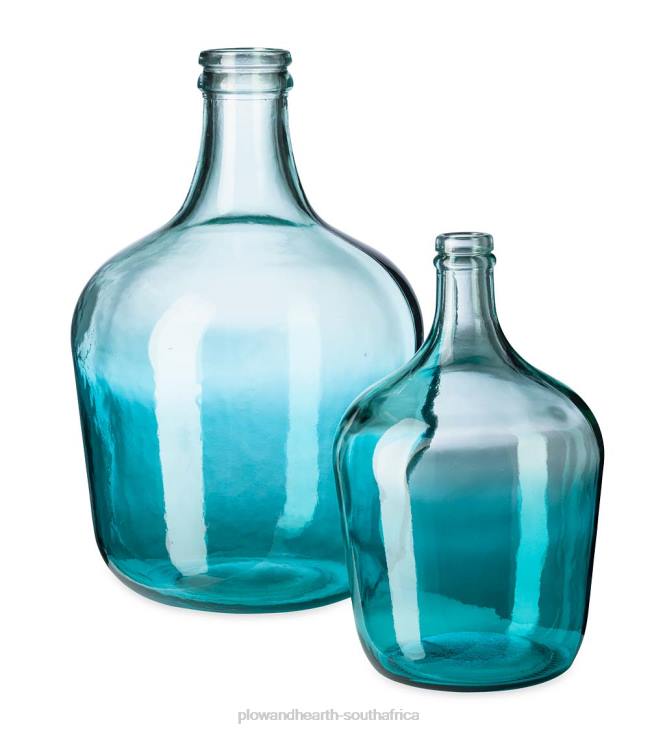 Houseware Plow & Hearth Ocean Blue Recycled Glass Vases NFLB2430