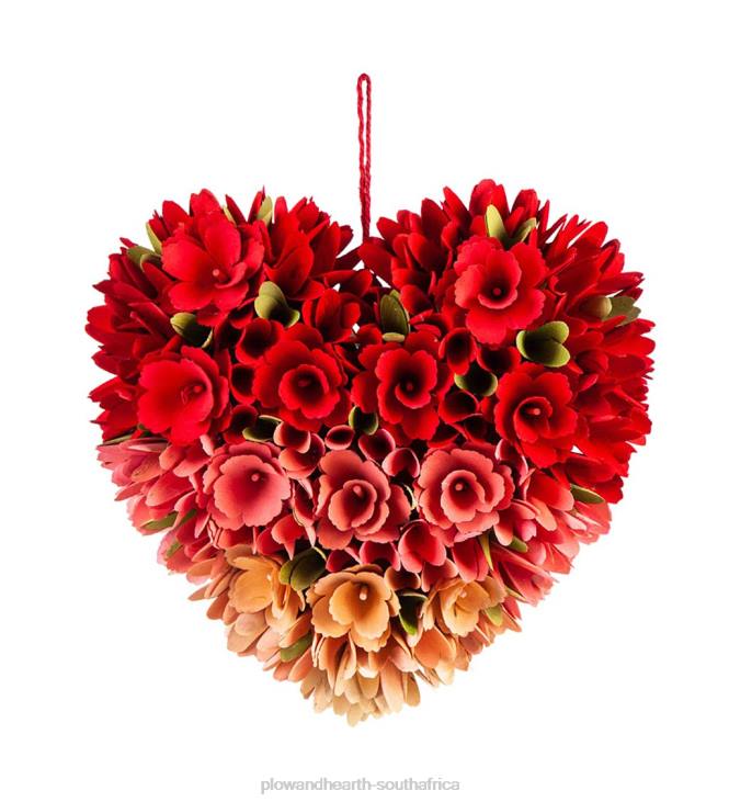 Houseware Plow & Hearth Ombre Floral Heart Hanging Decor NFLB2470