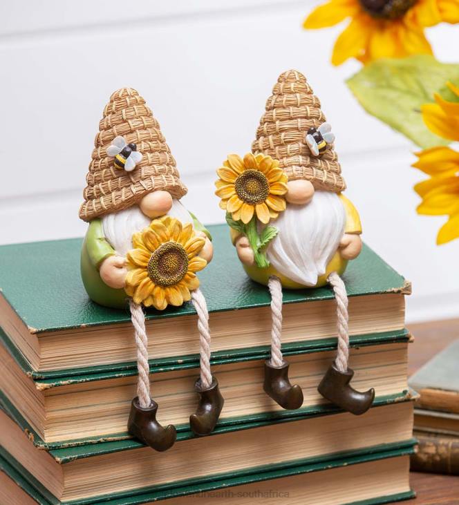 Houseware Plow & Hearth Pair of Gnomes with Dangling Legs - Sunflower NFLB2385
