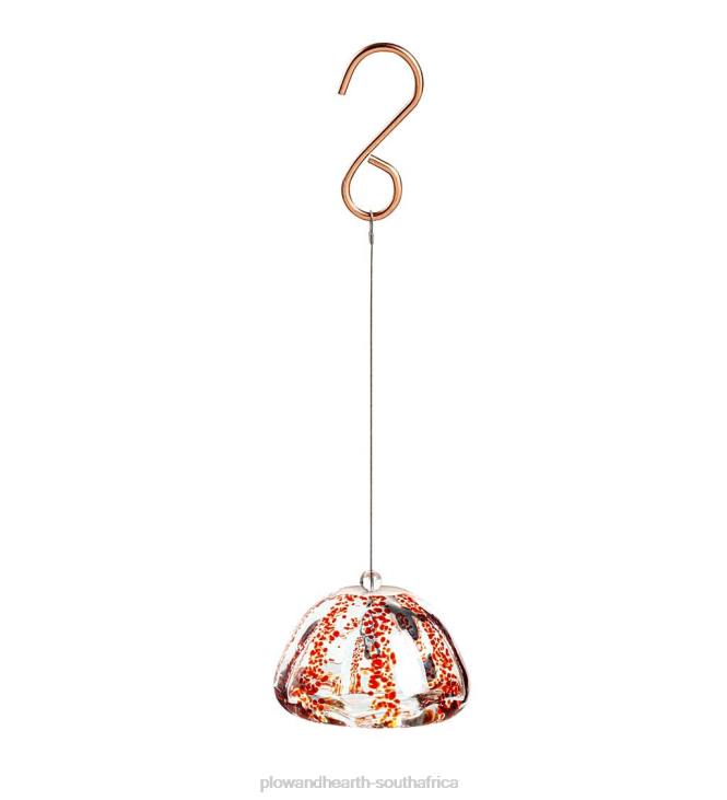 Houseware Plow & Hearth Speckled Art Glass Air Plant Hanger - White NFLB2468