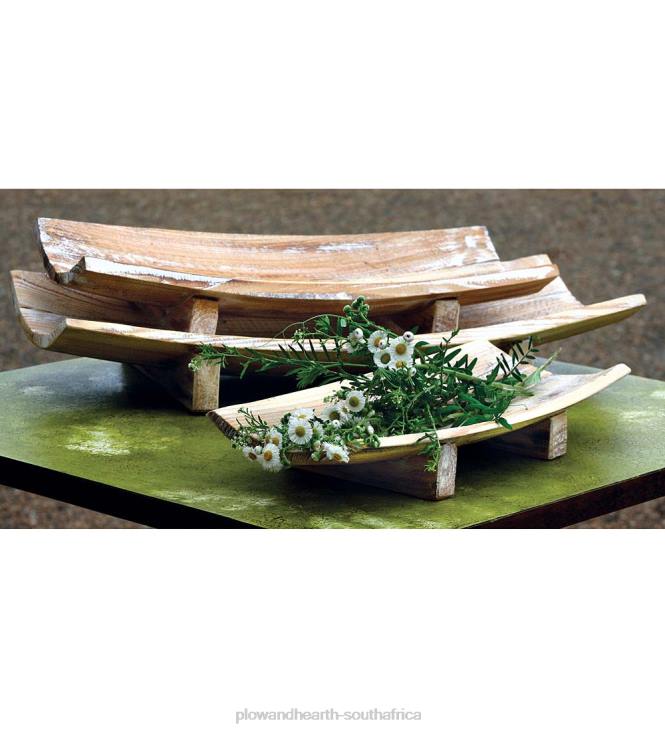 Houseware Plow & Hearth Wooden Rectangular Trays, Set of 3 NFLB2474