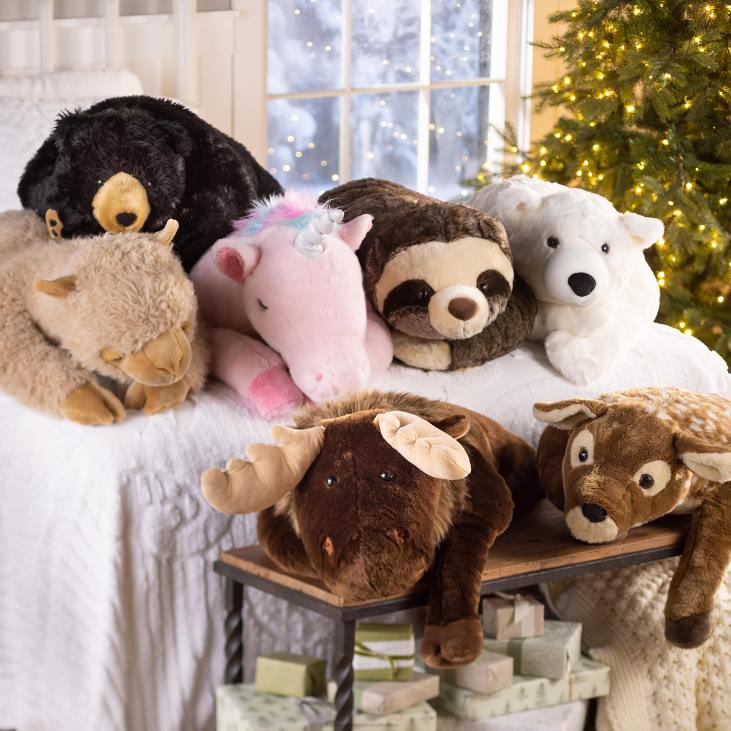 Houseware Plow & Hearth Moose Oversized Plush Cuddle Animal Body Pillow NFLB2491