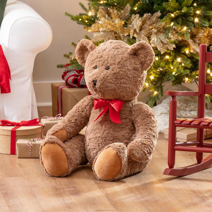 Houseware Plow & Hearth Oversized Plush Bear with Bow NFLB2492
