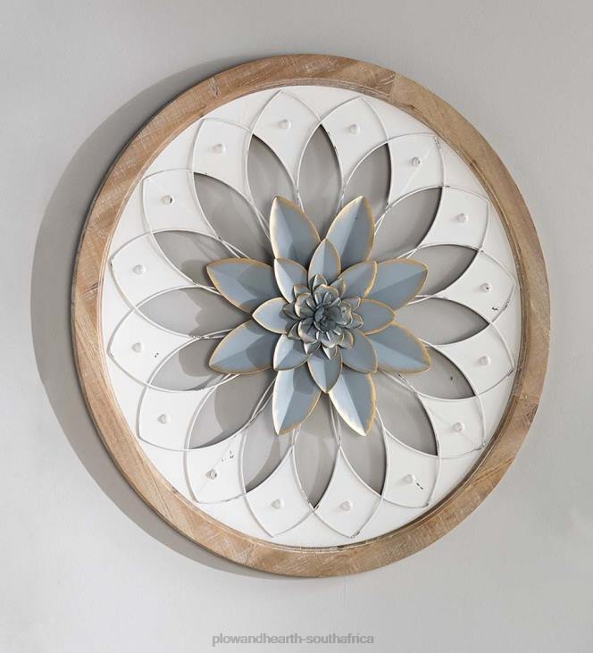 Houseware Plow & Hearth Floral Wall Art Crafted Of Wood And Metal NFLB2466