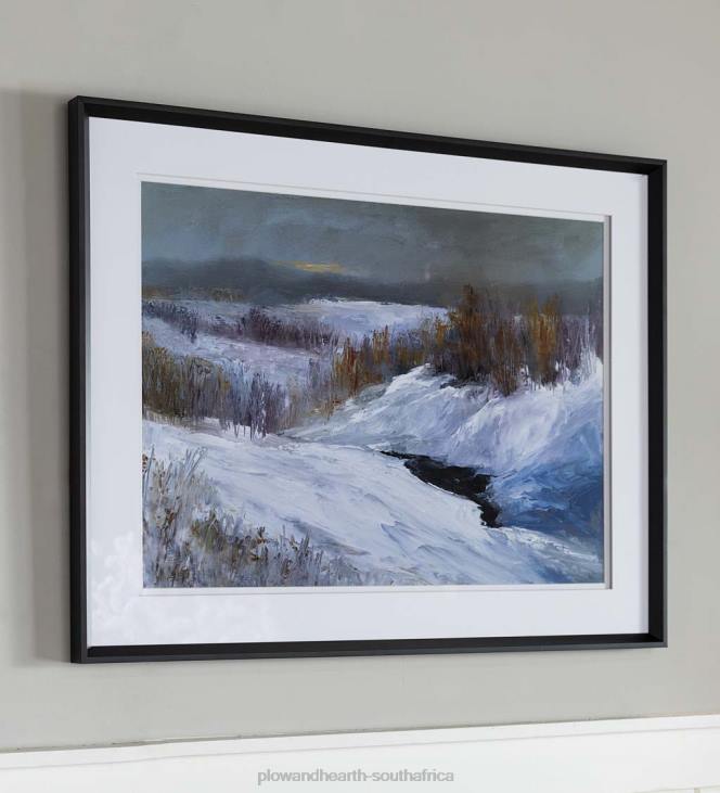 Houseware Plow & Hearth Fresh Snow Framed Wall Art Painting NFLB2512