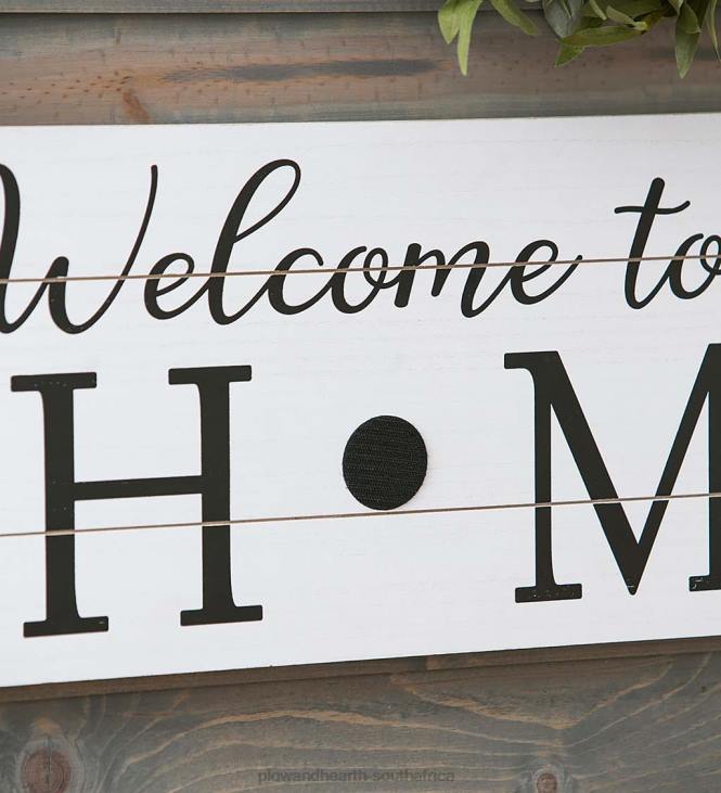 Houseware Plow & Hearth Interchangeable Wooden Welcome Sign NFLB2521
