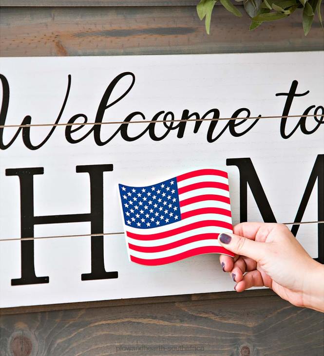 Houseware Plow & Hearth Interchangeable Wooden Welcome Sign NFLB2521
