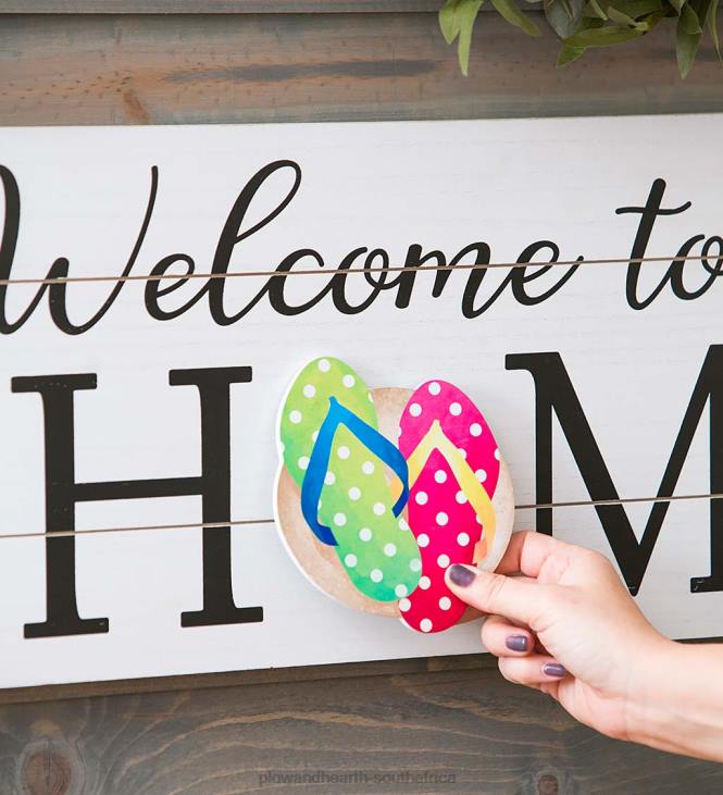 Houseware Plow & Hearth Interchangeable Wooden Welcome Sign NFLB2521