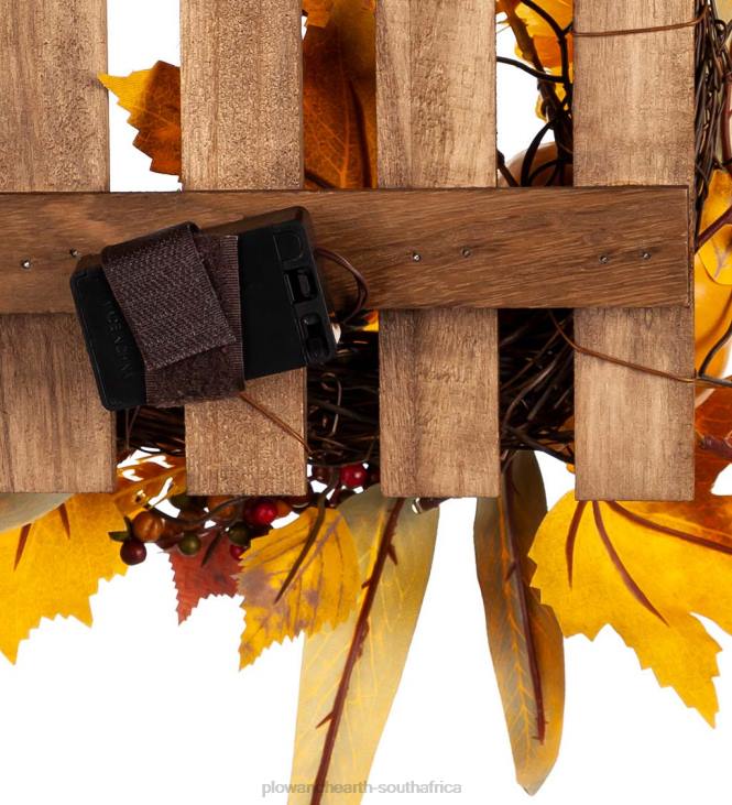 Houseware Plow & Hearth Light- Up Fence and Birdhouse Harvest Wall Art NFLB2337