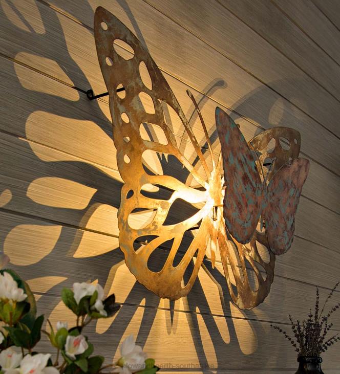 Houseware Plow & Hearth Lighted Laser-Cut Butterfly Wall Art NFLB2387