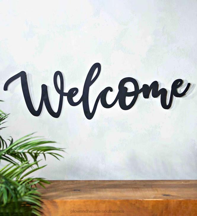Houseware Plow & Hearth Script-Style Welcome Sign NFLB2529