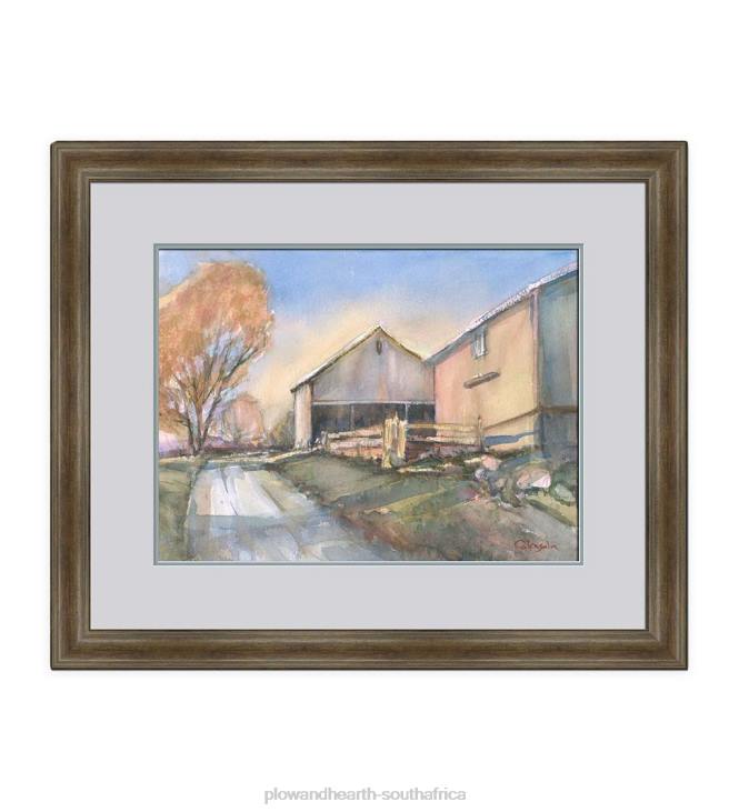 Houseware Plow & Hearth Somers Farm Scene Framed Wall Art Painting NFLB2513