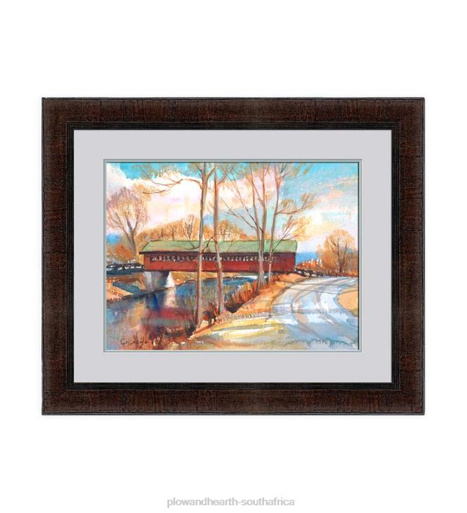 Houseware Plow & Hearth The Henry Bridge Framed Wall Art Painting NFLB2518