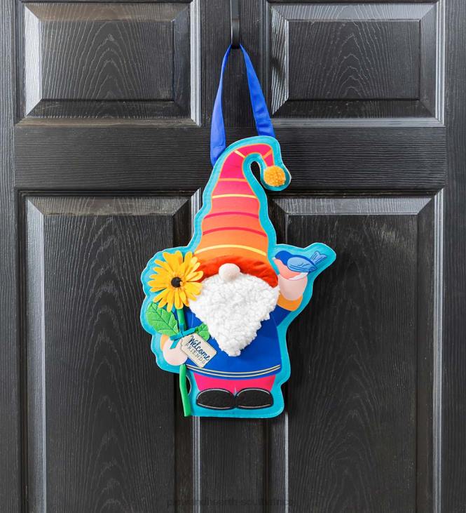 Houseware Plow & Hearth Hanging Burlap Garden Gnome Door Decor NFLB1588