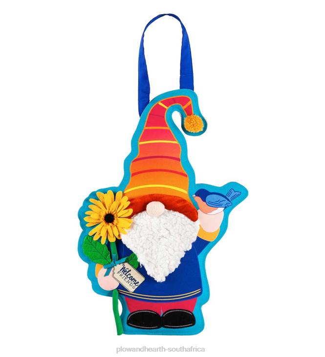 Houseware Plow & Hearth Hanging Burlap Garden Gnome Door Decor NFLB1588