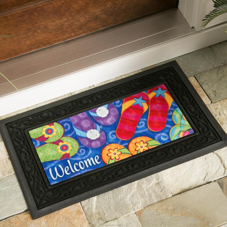 Houseware Plow & Hearth Bold and Bright Four Season Sassafras Mat Set NFLB1745