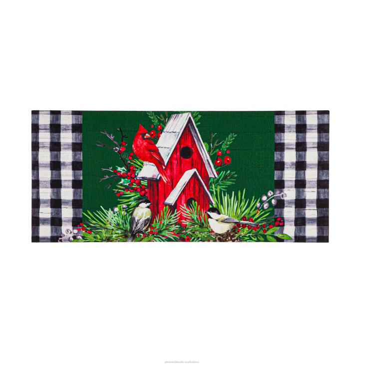 Houseware Plow & Hearth Checkered Cardinal House Sassafras Switch Mat NFLB1734