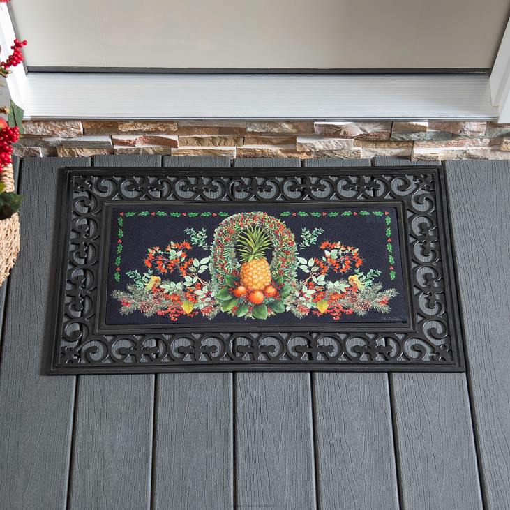 Houseware Plow & Hearth Christmas Pineapple Sassafras Switch Mat NFLB1725