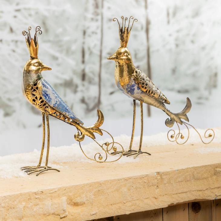 Houseware Plow & Hearth Golden Birds with Crowns, Set of 2 NFLB1732