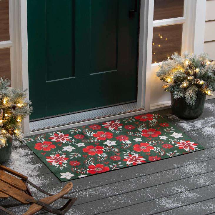Houseware Plow & Hearth Holiday Florals Layering Mat NFLB1739