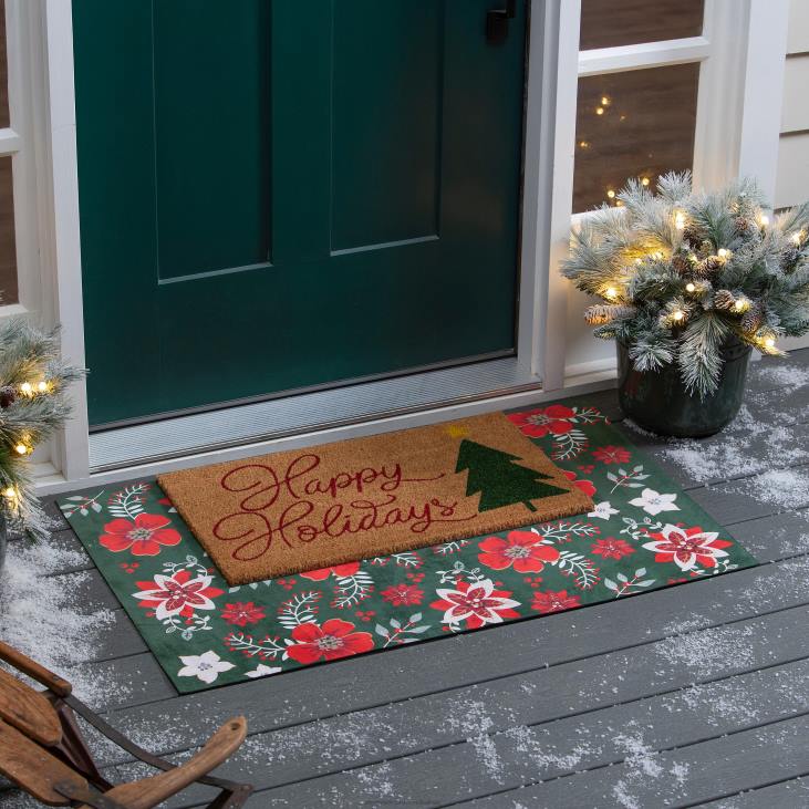 Houseware Plow & Hearth Holiday Florals Layering Mat NFLB1739