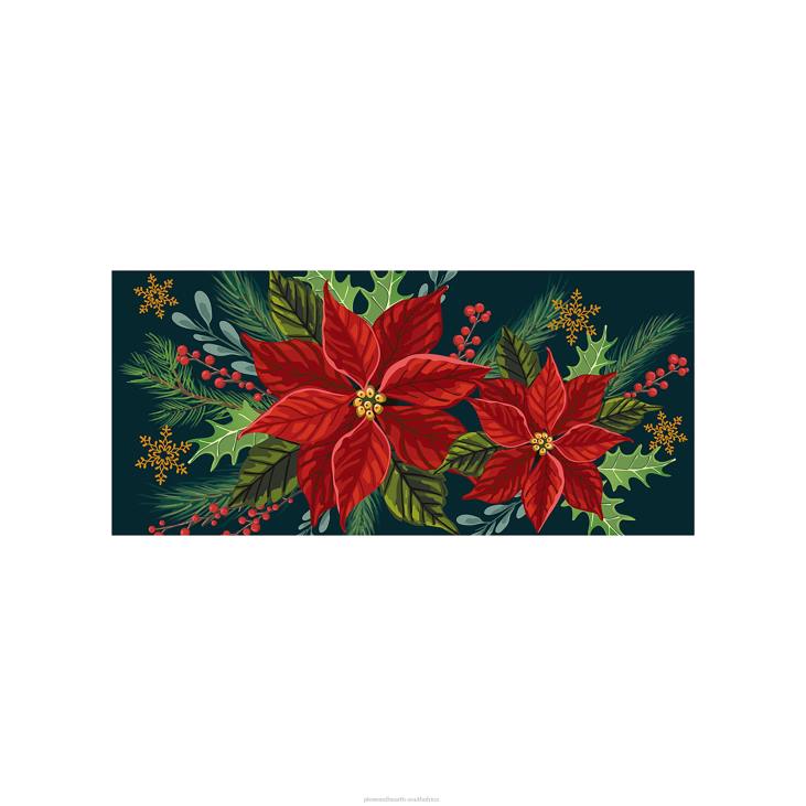 Houseware Plow & Hearth Poinsettia Sassafras Switch Mat NFLB1727
