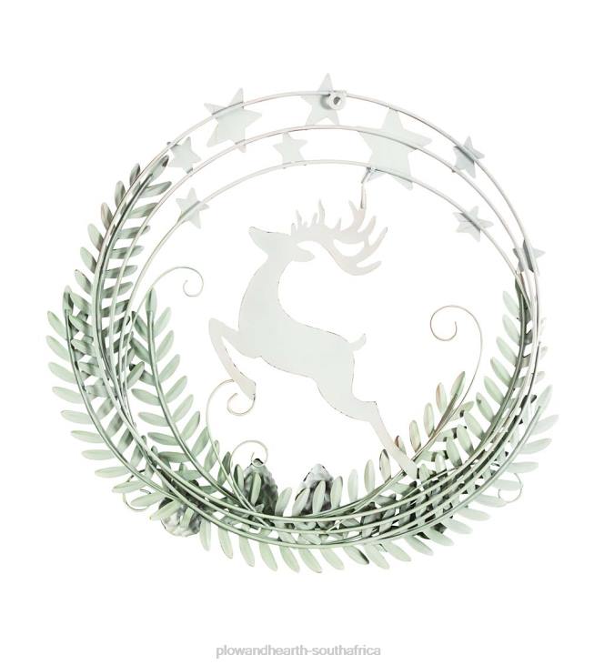 Houseware Plow & Hearth Deer and Stars Metal Wreath NFLB1708