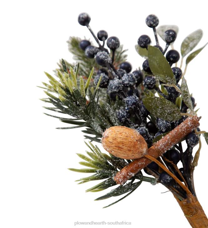 Houseware Plow & Hearth Frosted Blueberry Holiday Spray Pick NFLB1710