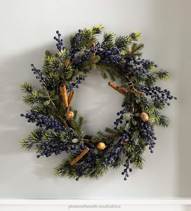 Houseware Plow & Hearth Frosted Blueberry Holiday Wreath NFLB1714