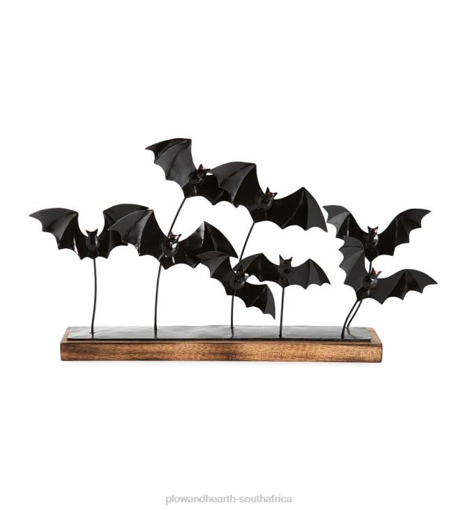 Houseware Plow & Hearth Handmade Halloween Bat Metal Centerpiece Accent NFLB1715