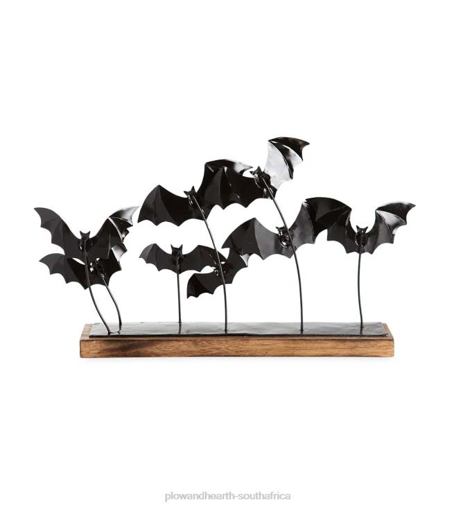 Houseware Plow & Hearth Handmade Halloween Bat Metal Centerpiece Accent NFLB1715
