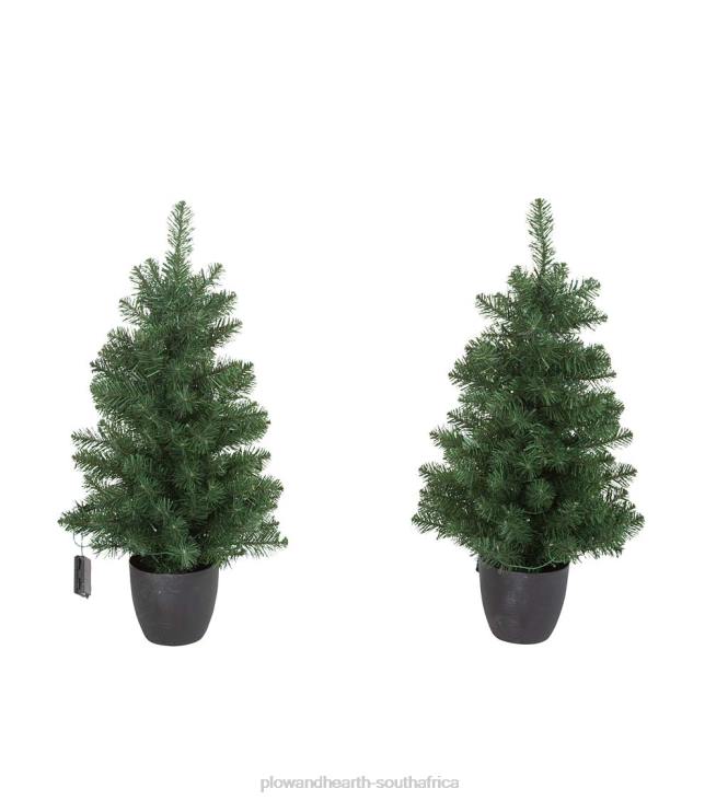 Houseware Plow & Hearth Holiday Porch-In-A-Box Lighted Montfair Pine Decorating Set NFLB1711