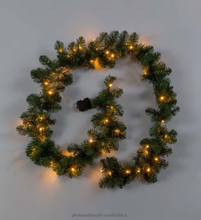 Houseware Plow & Hearth Holiday Porch-In-A-Box Lighted Montfair Pine Decorating Set NFLB1711