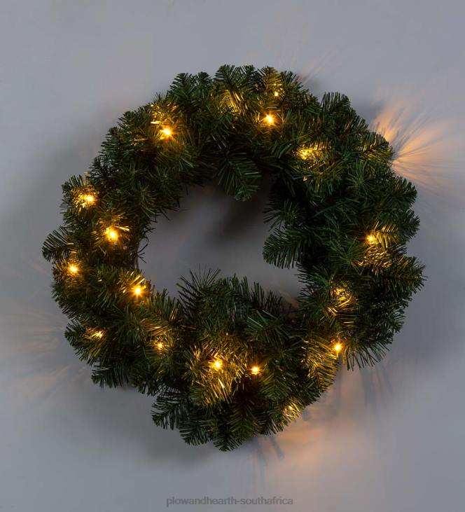Houseware Plow & Hearth Holiday Porch-In-A-Box Lighted Montfair Pine Decorating Set NFLB1711