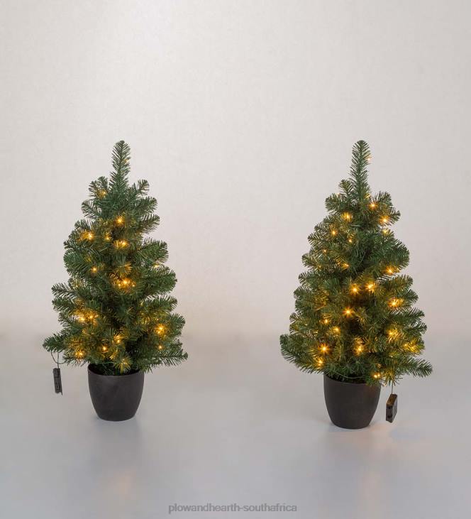 Houseware Plow & Hearth Holiday Porch-In-A-Box Lighted Montfair Pine Decorating Set NFLB1711