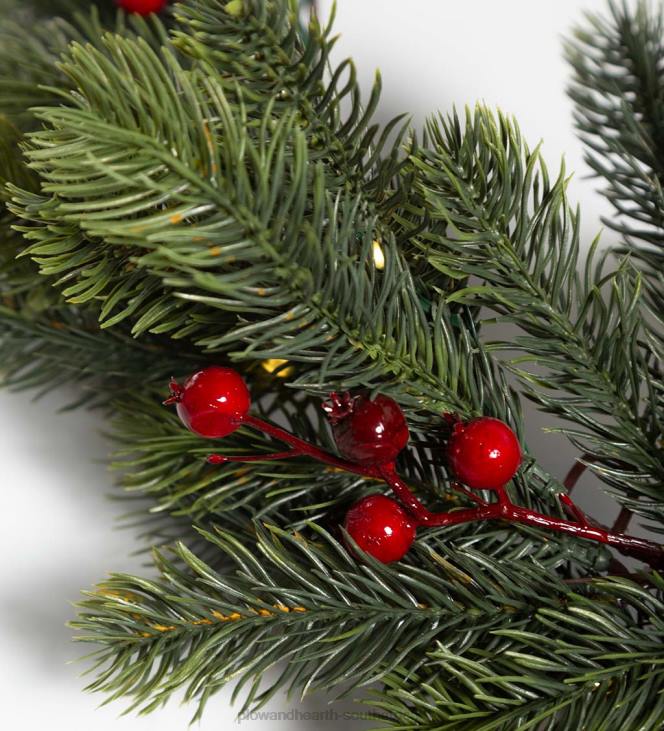 Houseware Plow & Hearth Wintergreen Lighted Holiday Garland NFLB1705