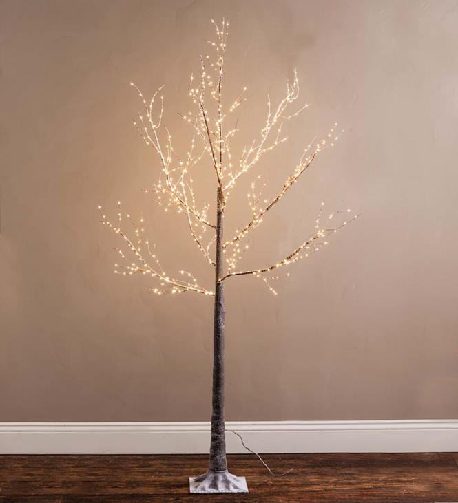 Houseware Plow & Hearth Indoor/Outdoor Birch Tree with Micro Lights NFLB1681
