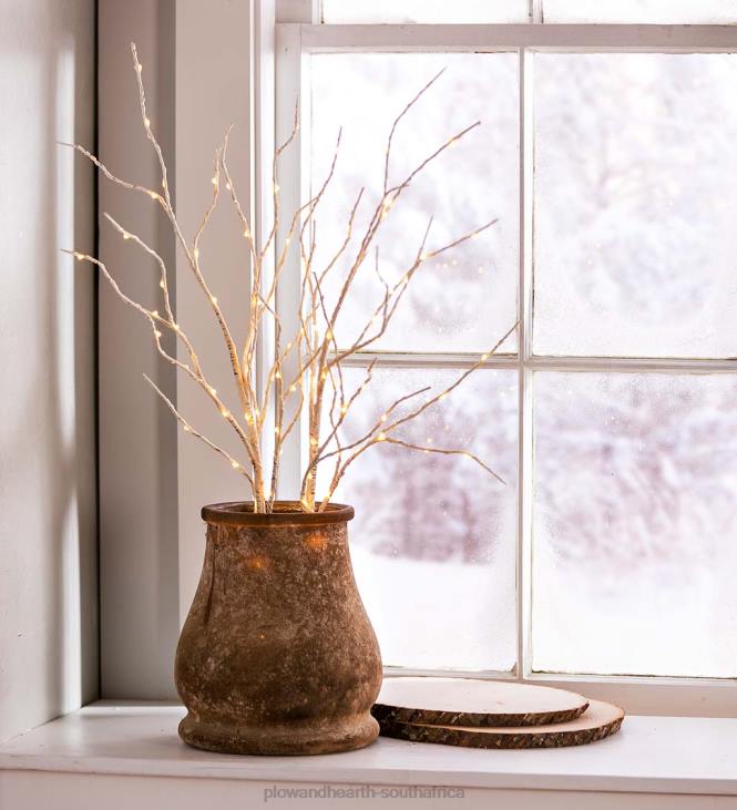 Houseware Plow & Hearth Indoor/Outdoor Lighted Birch Branches, Set of 2 - White NFLB1682