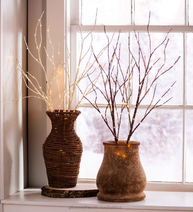 Houseware Plow & Hearth Indoor/Outdoor Lighted Birch Branches, Set of 2 - White NFLB1682
