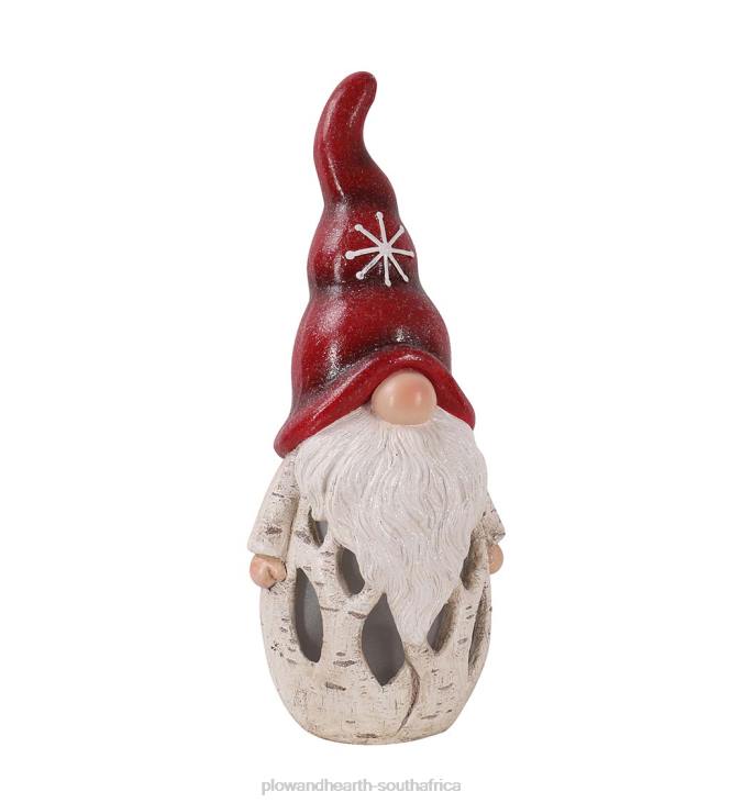 Houseware Plow & Hearth Lighted Birch Garden Gnome With Pine Tree Hat - Pine Green NFLB1685